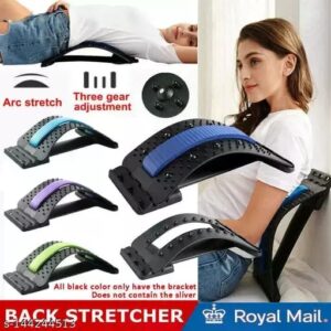 Back Support 3 Levels Adjustment Stretcher Pain Relief Support Lumbar Massage