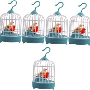 Electronic Toys Kids Sports Toys Electric Ride on Toys Voice Control Bird Cage Sound Voice Bird Kids Birdcage Mini Filler Plastic Musical Toy Bird Figurine