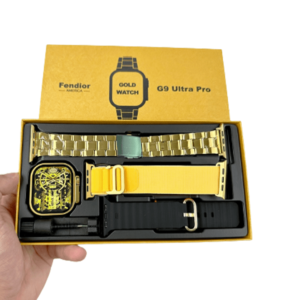 G9 Ultra Pro Gold Smart Watch with 3 Straps