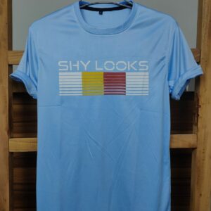 Premium Striped T-Shirt (Sky Blue)