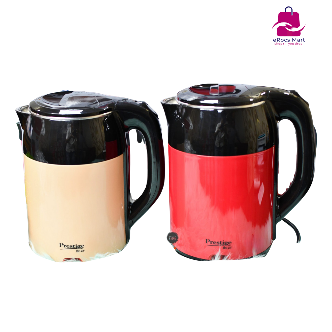 Prestige 2L Multi-Colour Electric Kettle – 1500W Fast Boiling, Stainless Steel
