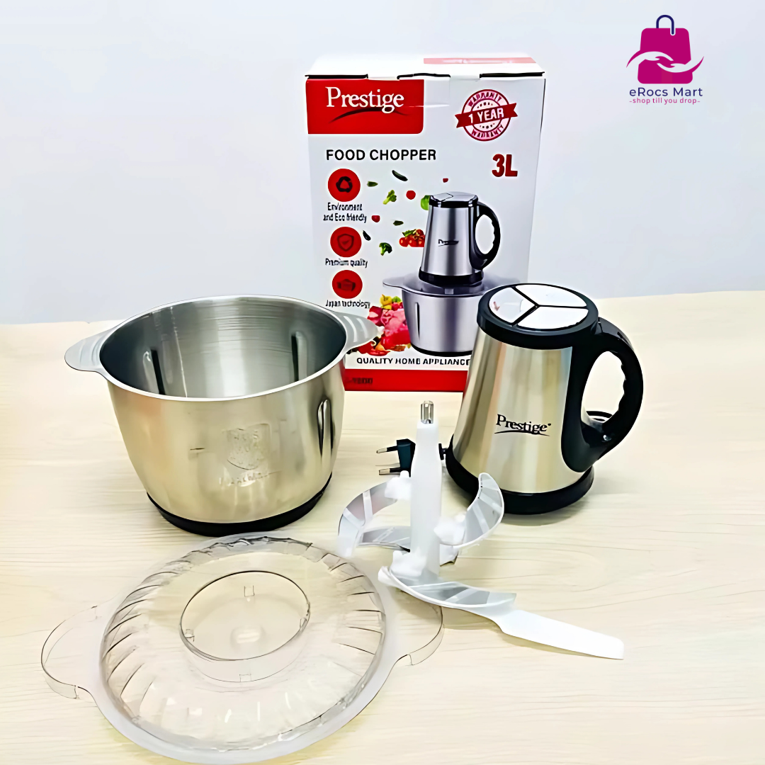 Prestige 3L Food Chopper – 1200W Powerful Stainless Steel Kitchen Grinder